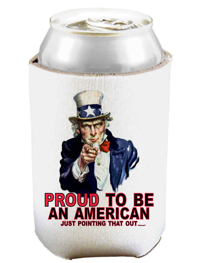 Uncle Sam Proud to be an American Can and Bottle Insulator Cooler-Bottle Insulator-TooLoud-White-Davson Sales