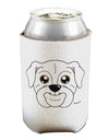 Cute Bulldog - White Can / Bottle Insulator Coolers by TooLoud-Can Coolie-TooLoud-1-Davson Sales