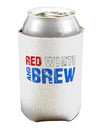 Red White and Brew Color Can / Bottle Insulator Coolers by TooLoud-Can Coolie-TooLoud-1-Davson Sales