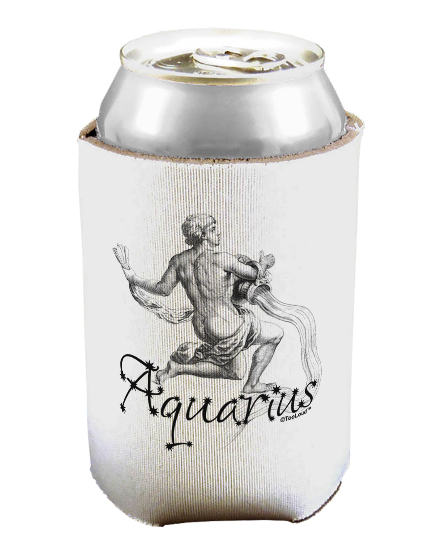 Aquarius Illustration Can / Bottle Insulator Coolers-Can Coolie-TooLoud-1 Piece-Davson Sales