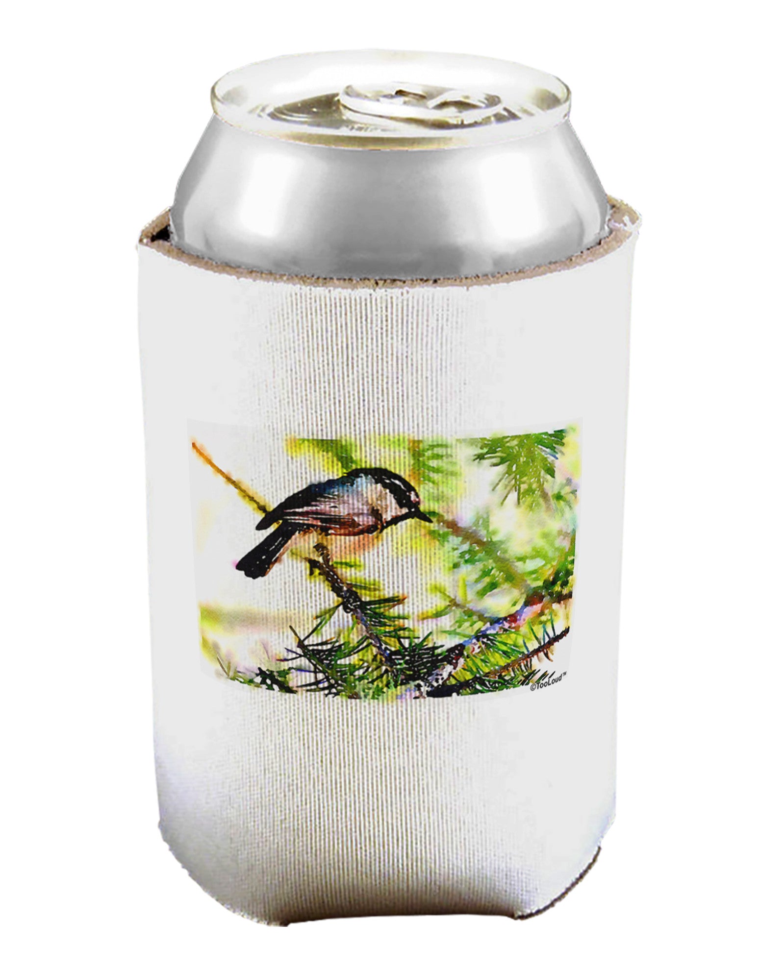CO Chickadee Watercolor Can / Bottle Insulator Coolers-Can Coolie-TooLoud-1-Davson Sales