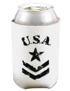 USA Military Star Stencil Logo Can and Bottle Insulator Cooler-Bottle Insulator-TooLoud-White-Davson Sales