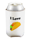 I love Tacos Can and Bottle Insulator Cooler-Bottle Insulator-TooLoud-White-Davson Sales