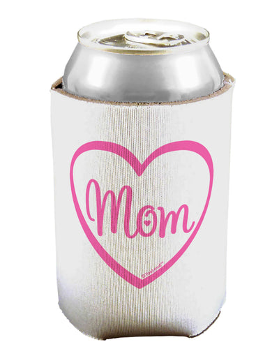 Mom Heart Design - Pink Can / Bottle Insulator Coolers by TooLoud-Can Coolie-TooLoud-1-Davson Sales