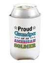 Proud Grandpa of an American Soldier Can and Bottle Insulator Cooler-Bottle Insulator-TooLoud-White-Davson Sales