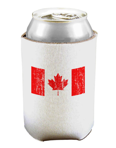 Distressed Canadian Flag Maple Leaf Can / Bottle Insulator Coolers-Can Coolie-TooLoud-1 Piece-Davson Sales