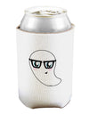 Cute Nerd Ghost Halloween Can and Bottle Insulator Cooler-Bottle Insulator-TooLoud-White-Davson Sales