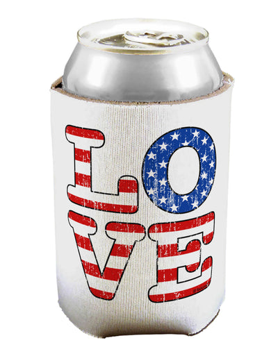 American Love Design - Distressed Can / Bottle Insulator Coolers by TooLoud-Can Coolie-TooLoud-1-Davson Sales