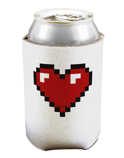 Pixel Heart Design 1 - Valentine's Day Can / Bottle Insulator Coolers by TooLoud-Can Coolie-TooLoud-1-Davson Sales