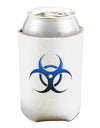 Biohazard Symbol Blue Stone - Apocalypse Can and Bottle Insulator Cooler-Bottle Insulator-TooLoud-White-Davson Sales