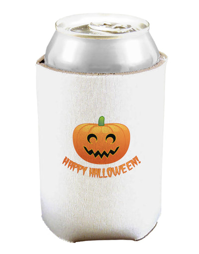 Happy Halloween Jack-o-lantern Can and Bottle Insulator Cooler-Bottle Insulator-TooLoud-White-Davson Sales