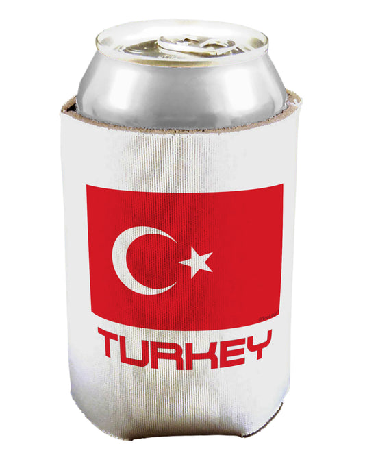 Turkey Flag with Text Can / Bottle Insulator Coolers by TooLoud-Can Coolie-TooLoud-1-Davson Sales