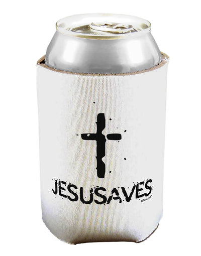 JESUSAVES - Jesus Saves Cross Design Can / Bottle Insulator Coolers by TooLoud-Can Coolie-TooLoud-1-Davson Sales