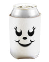 Cute Girl Jack O Lantern Pumpkin Face Can and Bottle Insulator Cooler-Bottle Insulator-TooLoud-White-Davson Sales