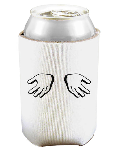 Shrugging Hands Can and Bottle Insulator Cooler-Bottle Insulator-TooLoud-White-Davson Sales