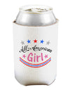 All-American Girl Can and Bottle Insulator Cooler-Bottle Insulator-TooLoud-White-Davson Sales