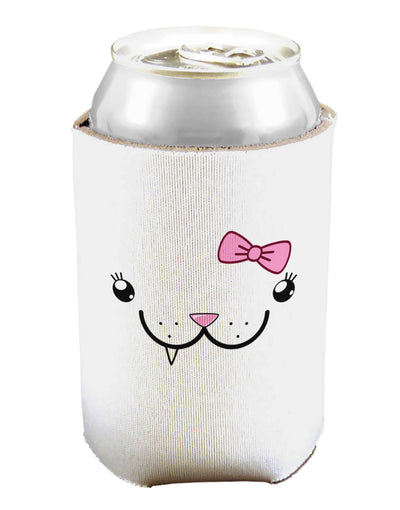 Kyu-T Face - Snagglette Cute Girl Critter Can and Bottle Insulator Cooler-Bottle Insulator-TooLoud-White-Davson Sales