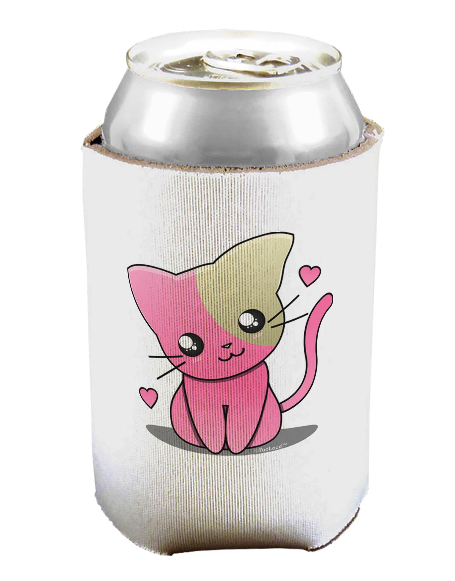 Kawaii Kitty Can / Bottle Insulator Coolers-Can Coolie-TooLoud-1-Davson Sales