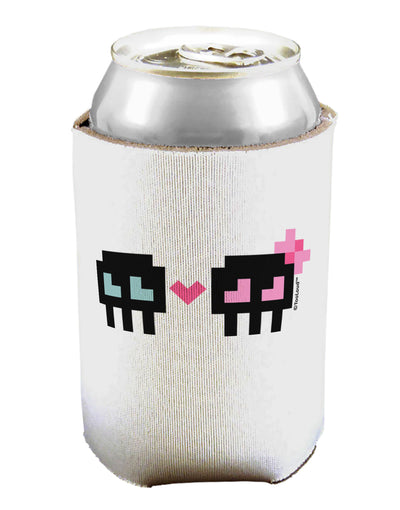 8-Bit Skull Love - Boy and Girl Can / Bottle Insulator Coolers-Can Coolie-TooLoud-1-Davson Sales