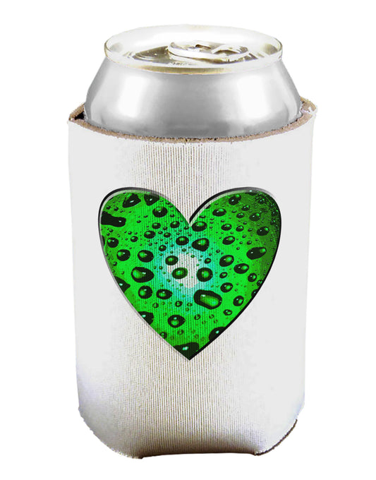 Water Droplet Heart Green Can / Bottle Insulator Coolers by TooLoud-Can Coolie-TooLoud-1-Davson Sales