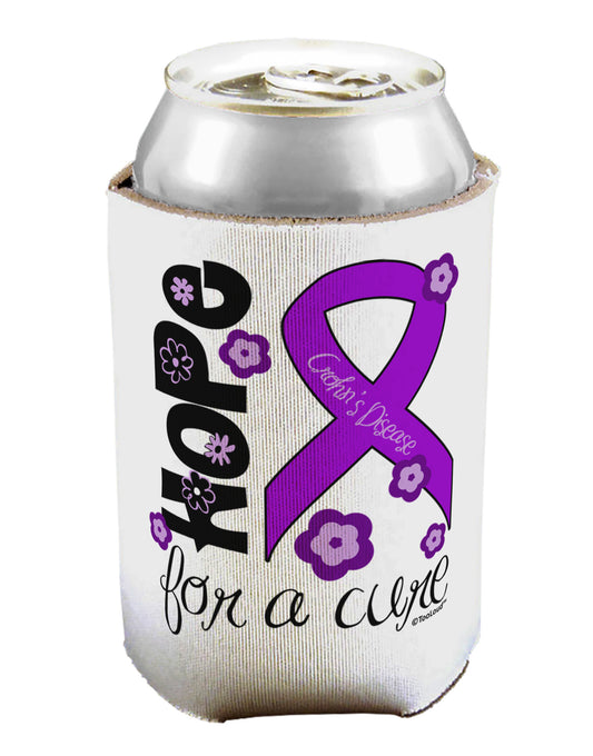 Hope for a Cure - Purple Ribbon Crohn?ÇÖs Disease - Flowers Can / Bottle Insulator Coolers-Can Coolie-TooLoud-1-Davson Sales