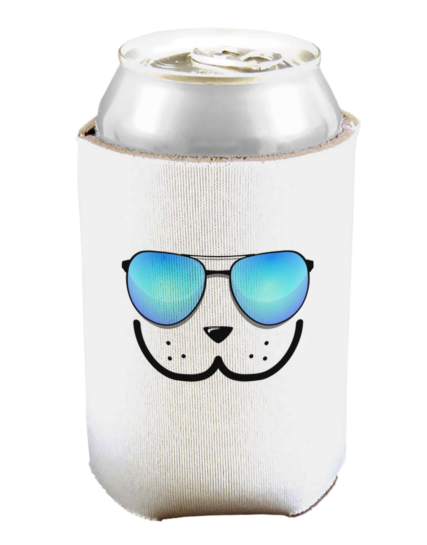 Kyu-T Face - Dewy Cool Sunglasses Can and Bottle Insulator Cooler-Bottle Insulator-TooLoud-White-Davson Sales