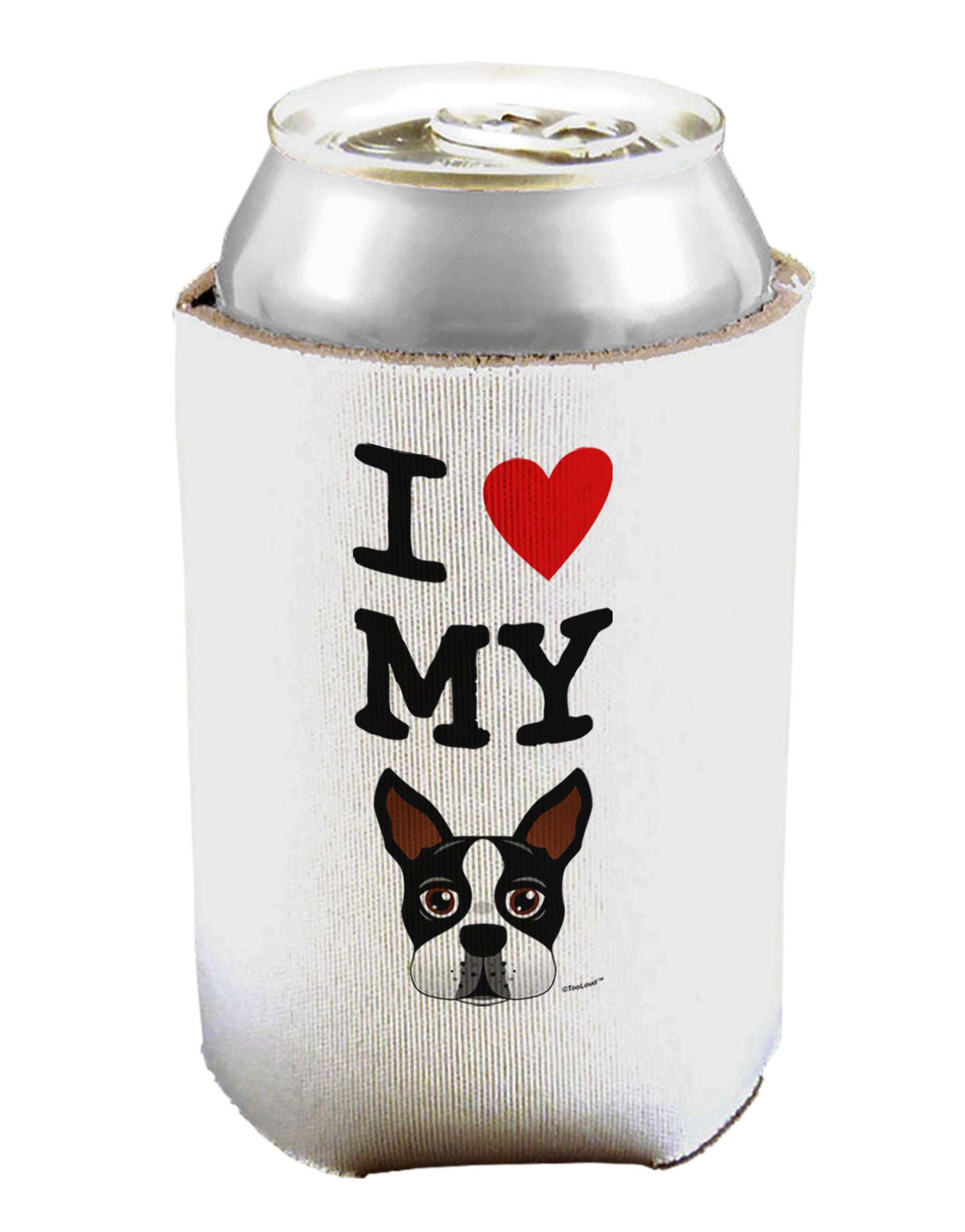 I Heart My Boston Terrier Can / Bottle Insulator Coolers-Can Coolie-TooLoud-1 Piece-Davson Sales