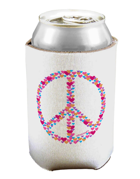Peace Sign Hearts Can / Bottle Insulator Coolers-Can Coolie-TooLoud-1-Davson Sales