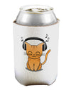 Cute Kitty With Headphones Can / Bottle Insulator Coolers-Can Coolie-TooLoud-1-Davson Sales