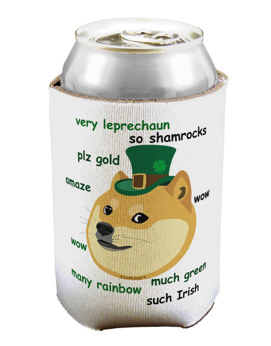 St Patricks Day Leprechaun Doge Can / Bottle Insulator Coolers-Can Coolie-TooLoud-1-Davson Sales