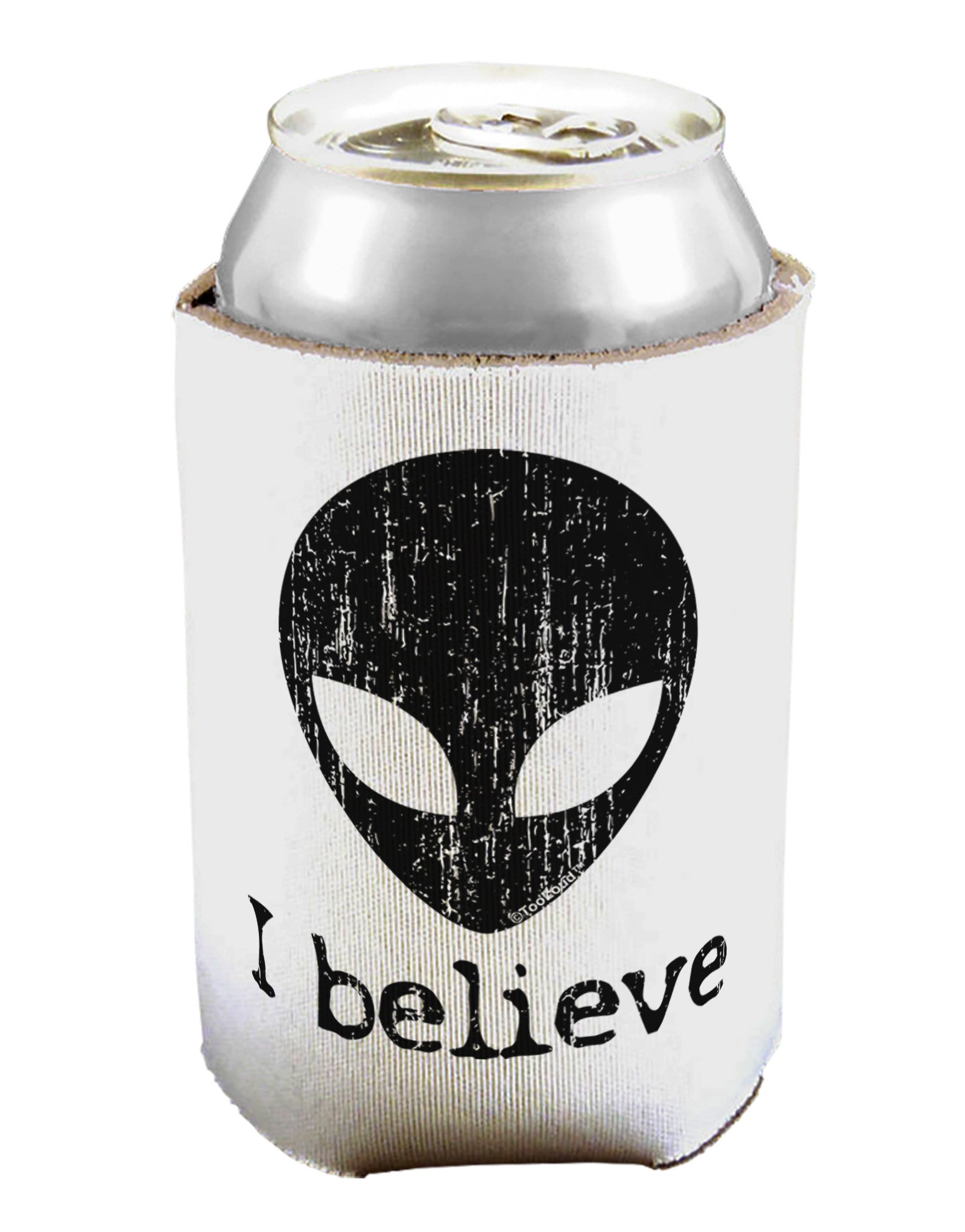 Extraterrestrial - I Believe Distressed Can / Bottle Insulator Coolers by TooLoud-Can Coolie-TooLoud-1-Davson Sales