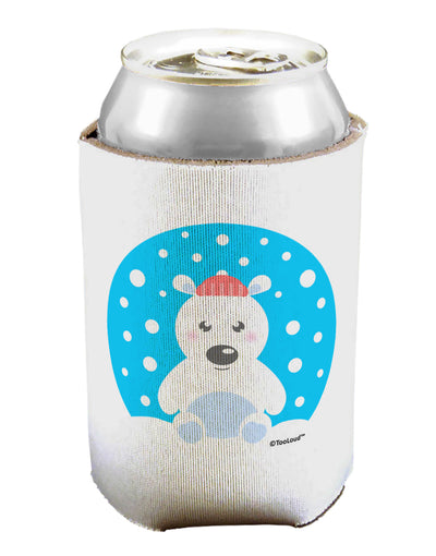 Cute Polar Bear - Christmas Can / Bottle Insulator Coolers by TooLoud-Can Coolie-TooLoud-1-Davson Sales