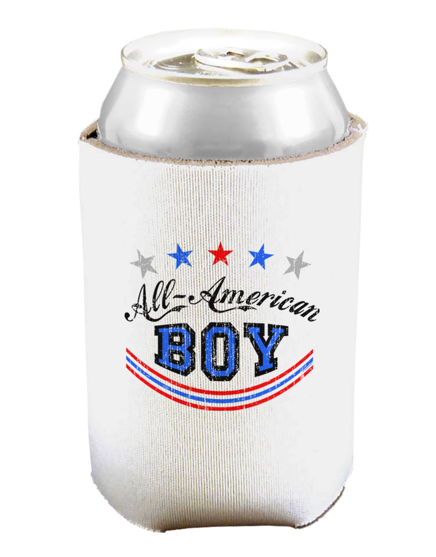All-American Boy Can and Bottle Insulator Cooler-Bottle Insulator-TooLoud-White-Davson Sales