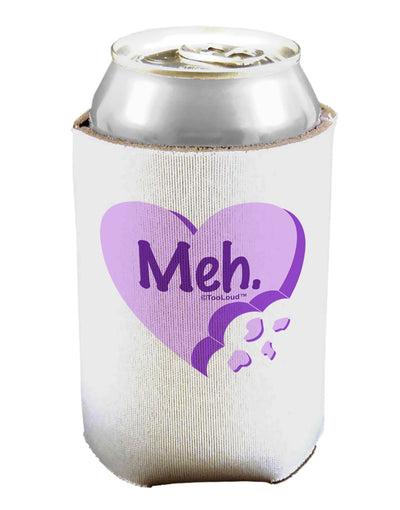 Meh Candy Heart Purple - Valentines Day Can / Bottle Insulator Coolers by TooLoud-Can Coolie-TooLoud-1-Davson Sales