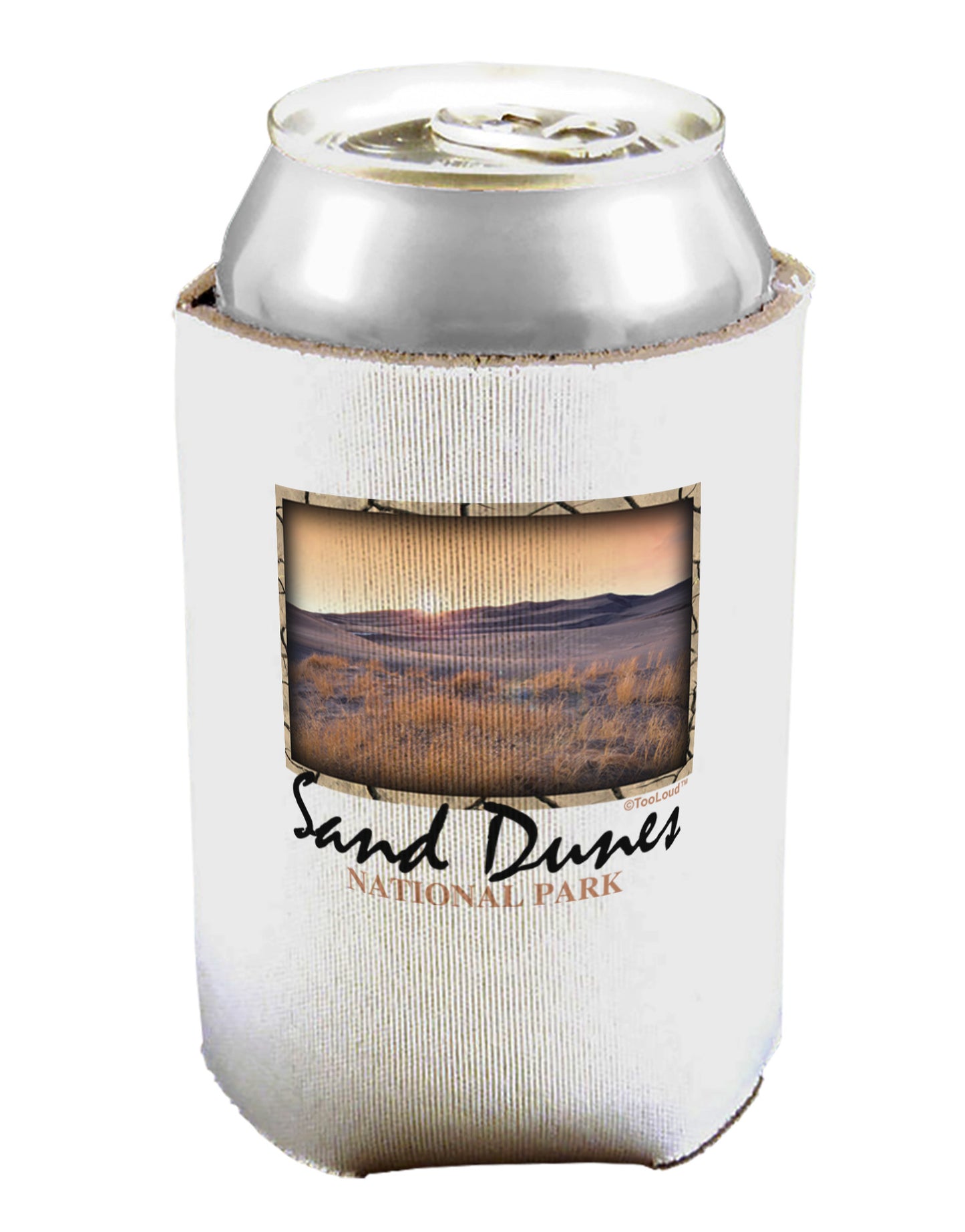 Colorado Sand Dunes Text Can / Bottle Insulator Coolers-Can Coolie-TooLoud-1-Davson Sales