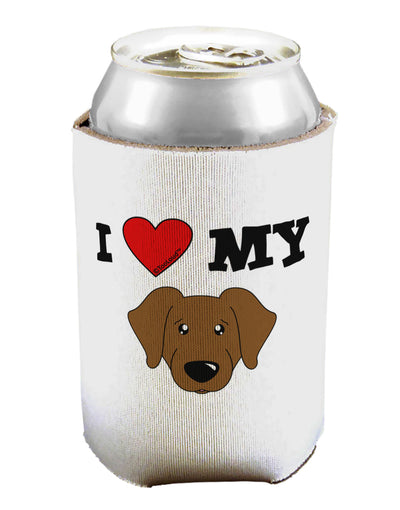 I Heart My - Cute Chocolate Labrador Retriever Dog Can / Bottle Insulator Coolers by TooLoud-Can Coolie-TooLoud-1-Davson Sales