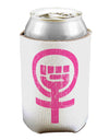 Pink Distressed Feminism Symbol Can / Bottle Insulator Coolers-Can Coolie-TooLoud-1-Davson Sales
