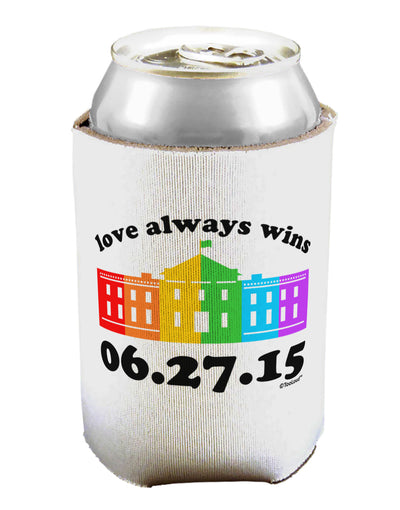 Love Always Wins with Date - Marriage Equality Can / Bottle Insulator Coolers-Can Coolie-TooLoud-1-Davson Sales