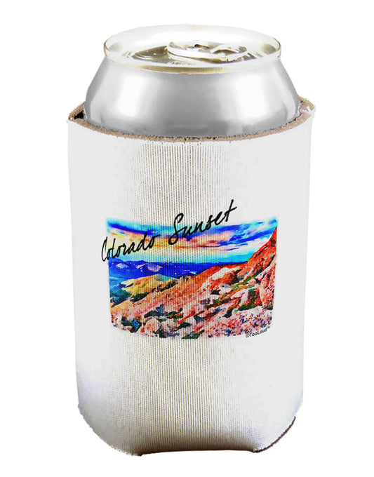 Colorado Mtn Sunset Bold WaterColor Can / Bottle Insulator Coolers-Can Coolie-TooLoud-1-Davson Sales