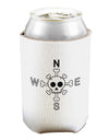 Compass Rose - Skull and Crossbones Can and Bottle Insulator Cooler-Bottle Insulator-TooLoud-White-Davson Sales
