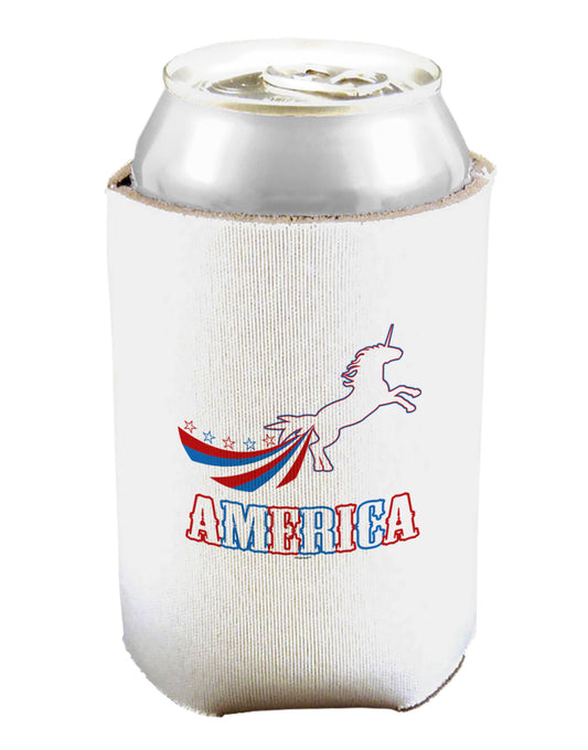 America Unicorn Can and Bottle Insulator Cooler-Bottle Insulator-TooLoud-White-Davson Sales