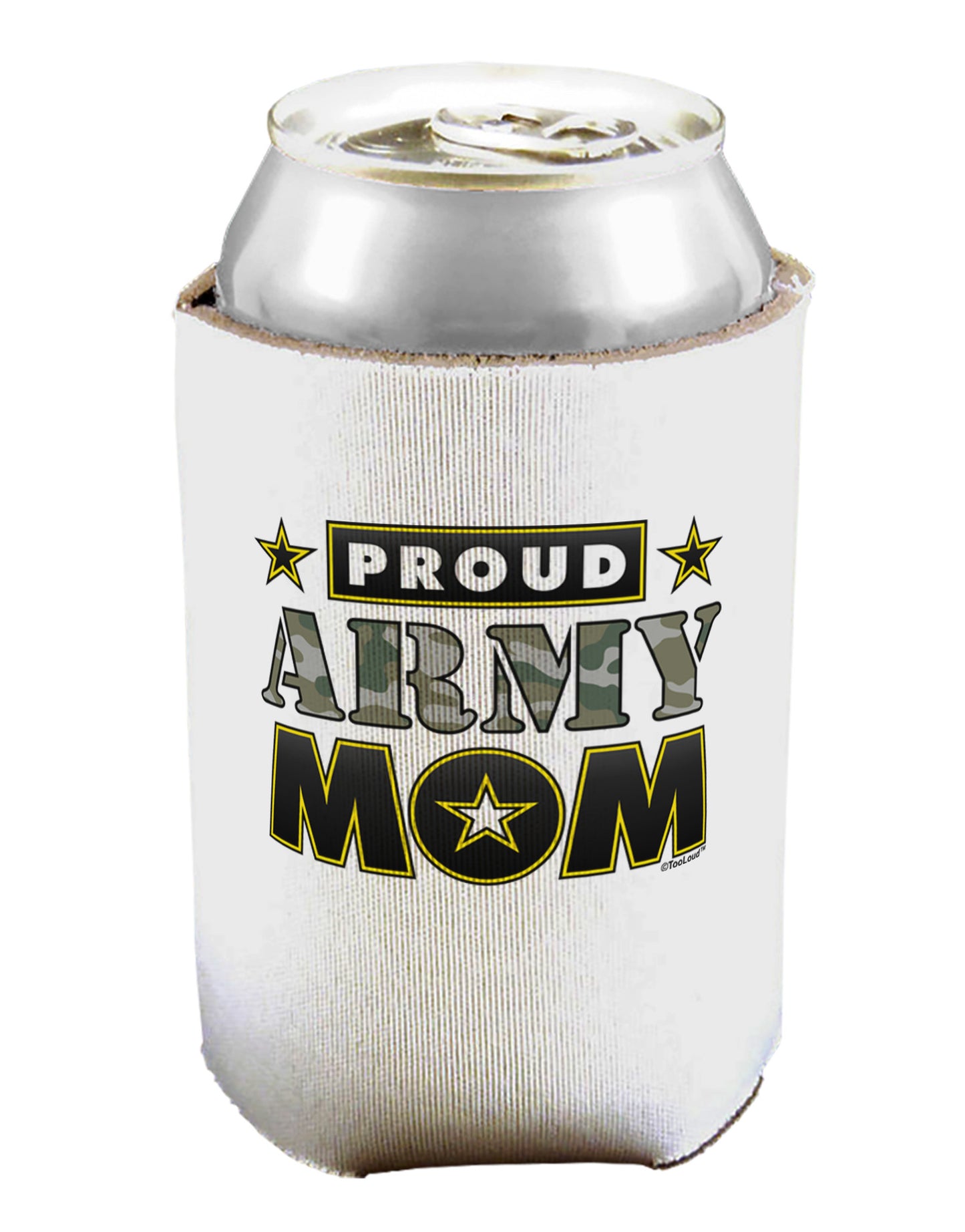 Proud Army Mom Can / Bottle Insulator Coolers-Can Coolie-TooLoud-1-Davson Sales