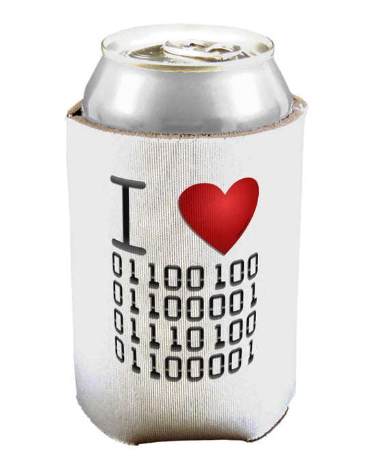 I Heart Binary Data Can / Bottle Insulator Coolers-Can Coolie-TooLoud-1-Davson Sales