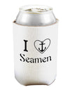 I Love Heart Anchor Seamen Can and Bottle Insulator Cooler-Bottle Insulator-TooLoud-White-Davson Sales