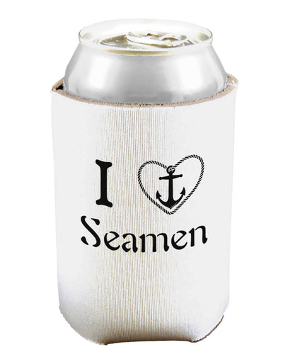 I Love Heart Anchor Seamen Can and Bottle Insulator Cooler-Bottle Insulator-TooLoud-White-Davson Sales