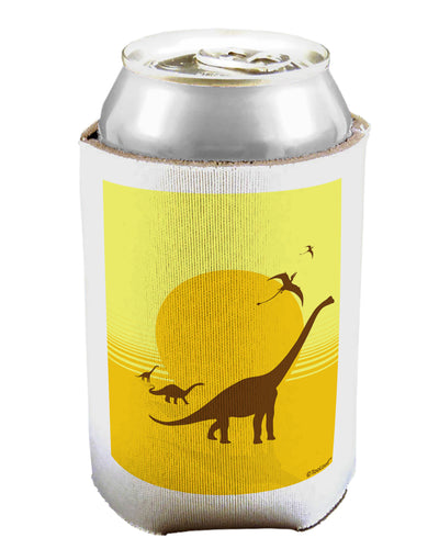 Brontosaurus and Pterodactyl Silhouettes with Sun Can / Bottle Insulator Coolers by TooLoud-Can Coolie-TooLoud-1-Davson Sales