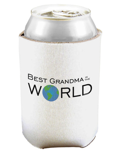 Best Grandma in the World Can and Bottle Insulator Can Coolie-Bottle Insulator-TooLoud-White-Davson Sales