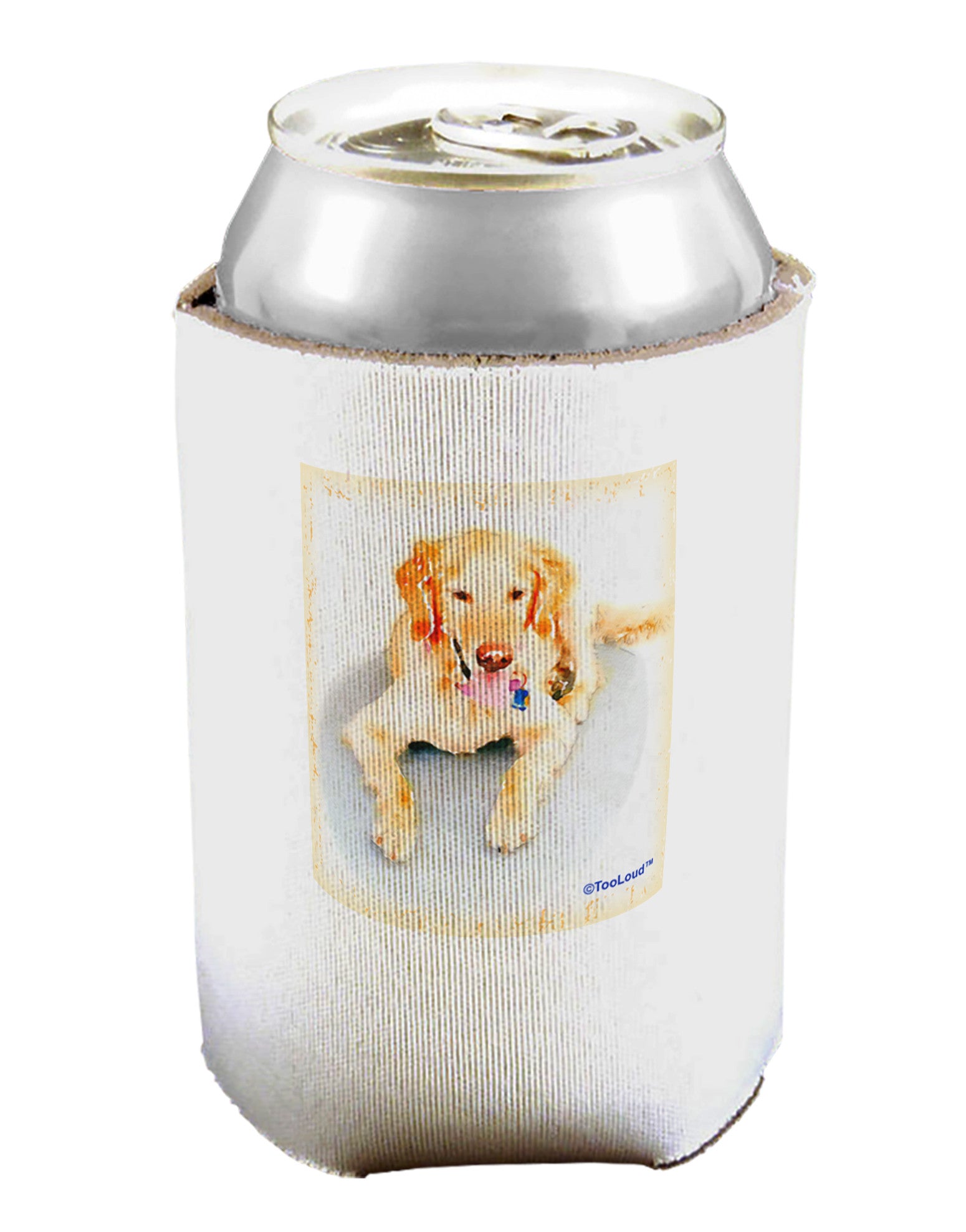 Laying Retriever Watercolor Can / Bottle Insulator Coolers-Can Coolie-TooLoud-1-Davson Sales