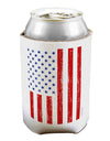 Red and Blue Stamp Style American Flag - Distressed Can / Bottle Insulator Coolers by TooLoud-Can Coolie-TooLoud-1-Davson Sales