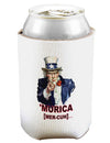 Uncle Sam Merica Can and Bottle Insulator Cooler-Bottle Insulator-TooLoud-White-Davson Sales